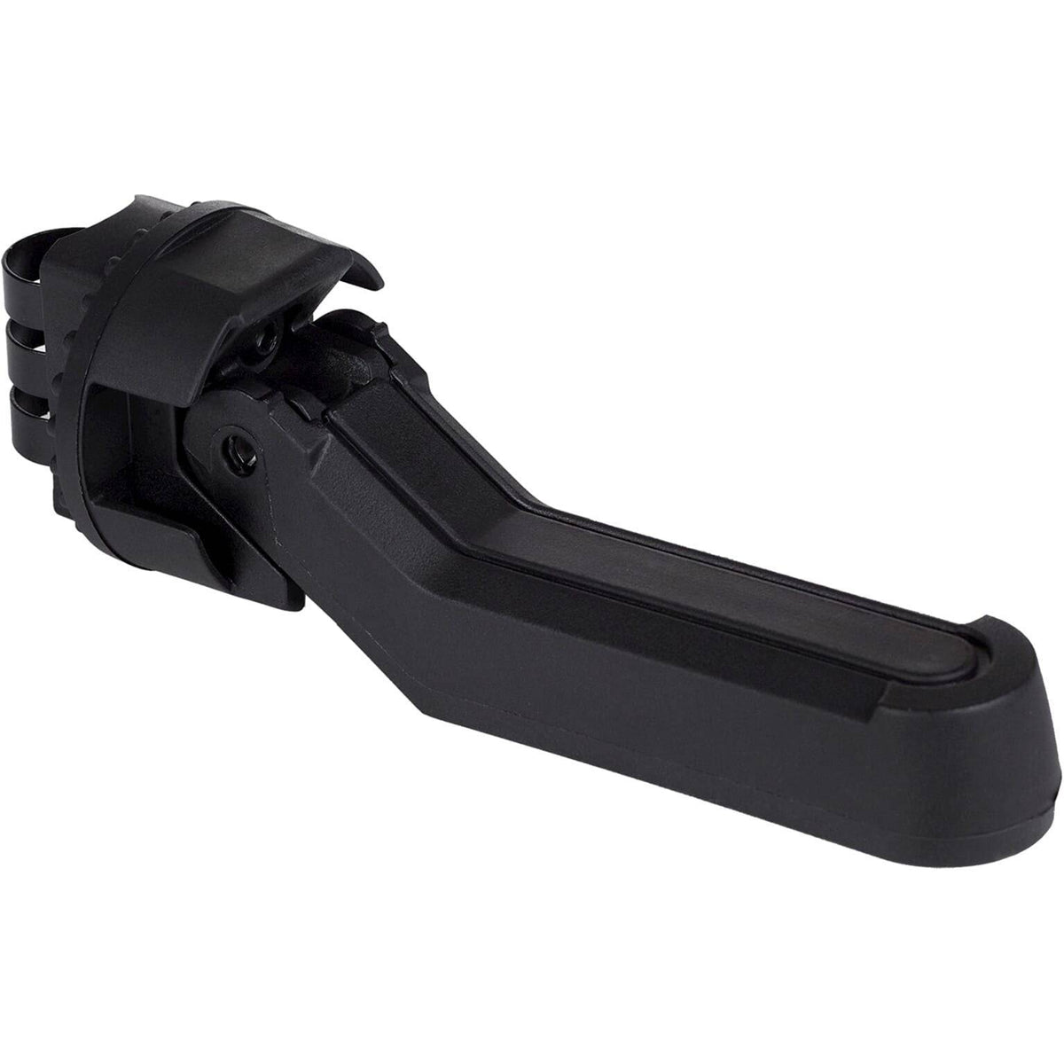 Unior Bobike One Junior voetrusten voor kinderfiets, zwart kunststof met bevestigingsclips en antislip oppervlak.