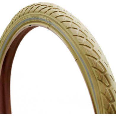 Deli Tire stadsfiets buitenband Sa-206 20x1.75 crème met reflectie, geschikt voor stadsfietsen, zichtbaar op de afbeelding