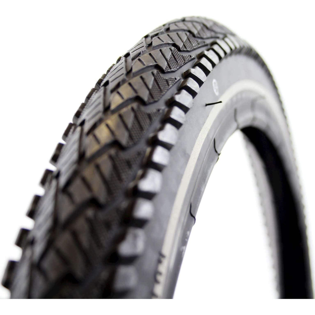 Deli Tire stadsfiets buitenband 22x1.95 met reflectie, geschikt voor lichte fietstochten en stadsgebruik.