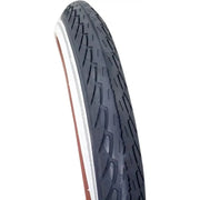 Deli Tire stadsfiets buitenband SA-206 24x1.75, robuuste fietsband met profiel voor stadsritten, zwart en stevig.