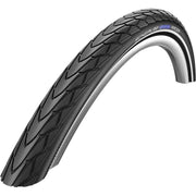 Zwarte Schwalbe 26-inch Marathon Racer E-bike buitenband met ADDIX RaceGuard 40-559, geschikt voor elektrische fietsen.