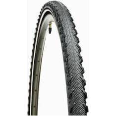 Zwarte CST Spider 26x1.75 stadsfiets buitenband met profiel, geschikt voor comfort en duurzaamheid op de weg.
