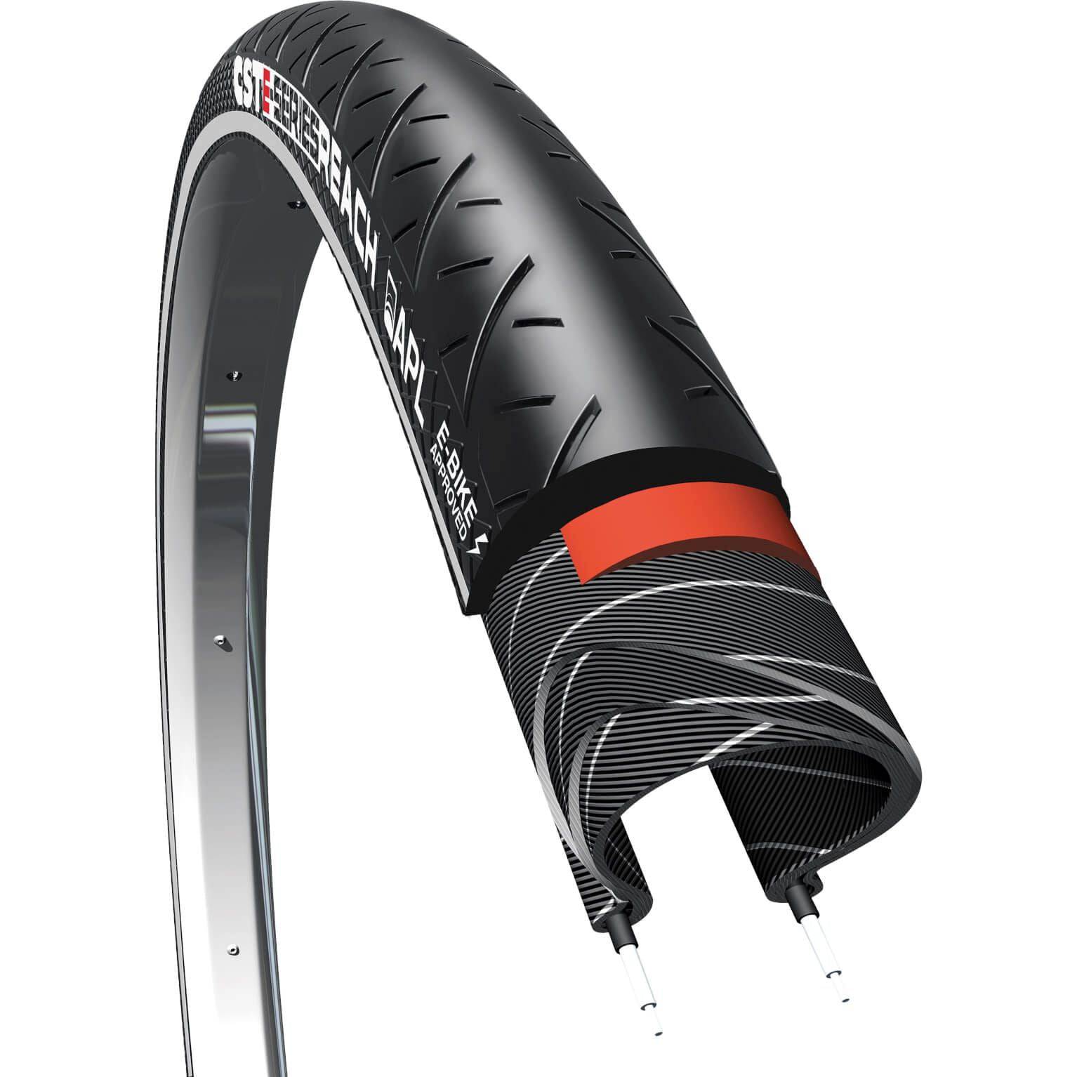 Cortina Buitenband Reach 28 X 1.60 Zwart Reflectie - Le Coq Wielerartikelen