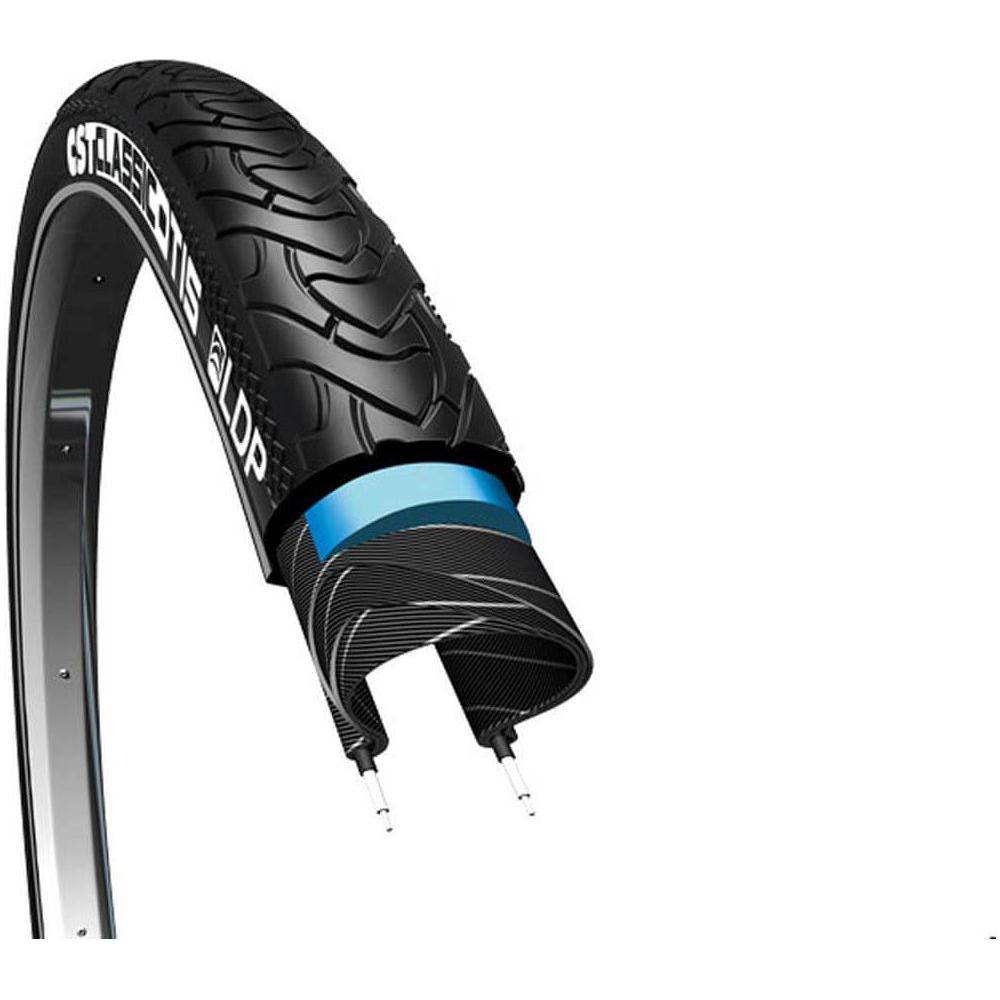 CST Otis 28x1.75 stadsfiets buitenband met reflecterende lijnen, zwarte rubber band voor stadsfietsen