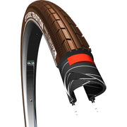 CST Tradition Plus XL C1207 stadsfietsband 28x1,75 met reflectie, bruine buitenband voor stadsfiets, zichtbaar op de afbeelding
