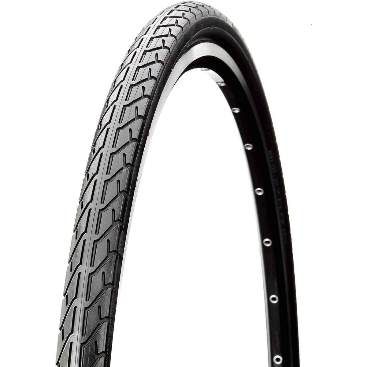 CST stadsfiets buitenband Breaker 28x1 1/8 zwart met reflecterende lijnen, geschikt voor urban fietsen