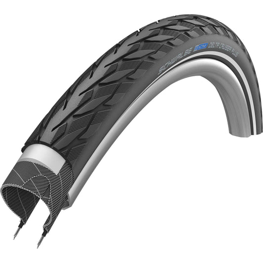 Schwalbe Buitenband Delta Cruiser Plus 26 X 1.75 Zwart Met Reflectie - Le Coq Wielerartikelen