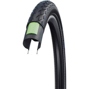 Zwarte Schwalbe 27-inch Marathon ADDIX Eco GreenGuard stadsfiets band met anti-lek bescherming en profiel voor stadsgebruik