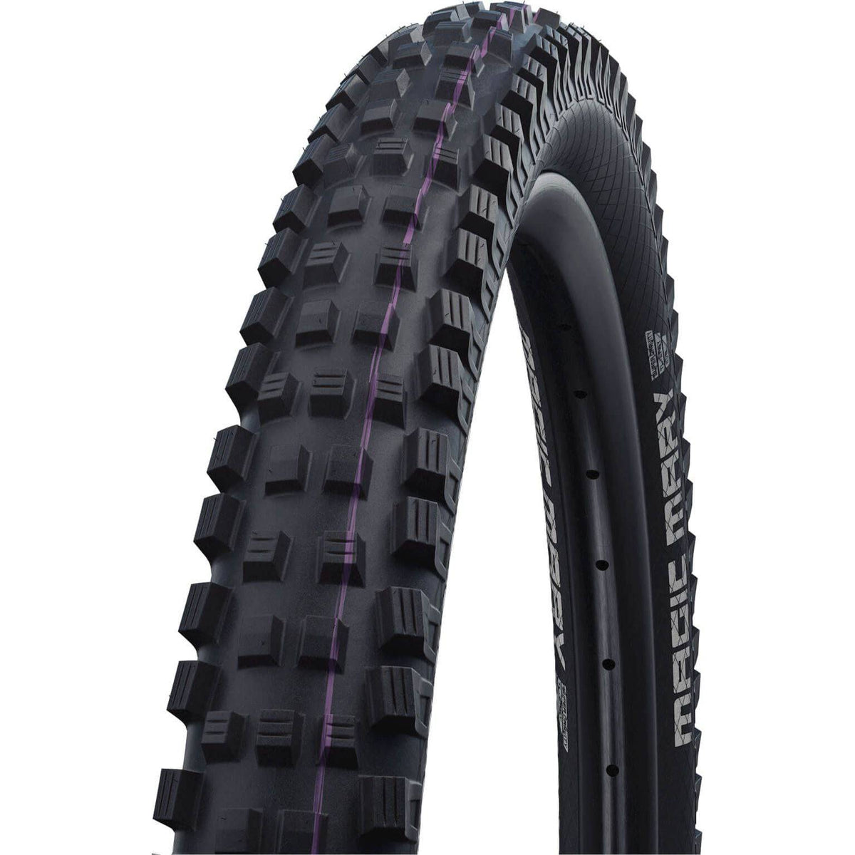 Zwarte Schwalbe Magic Mary Evo MTB buitenband 26 x 2.35, vouw, geschikt voor mountainbikes, zichtbaar op de afbeelding.