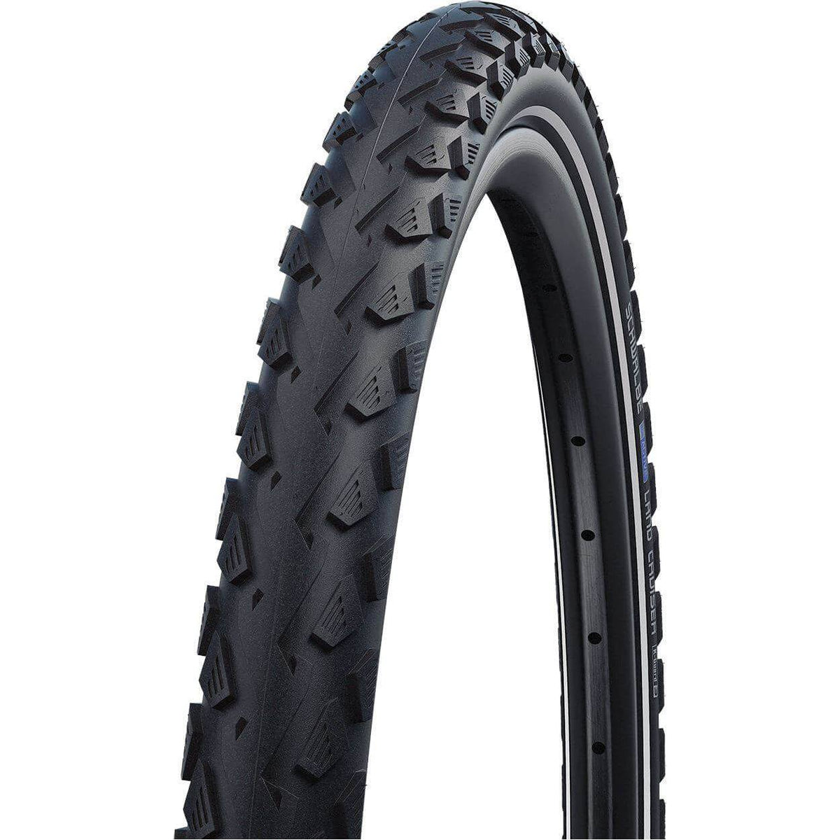 Schwalbe Land Cruiser K-Guard 28x1.60 stadsfiets band in zwart, geschikt voor betrouwbare fietsprestaties.