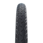 Schwalbe Road Cruiser 28x1.75 stadsfiets buitenband in zwart en wit, geschikt voor stads- en recreatief fietsen.