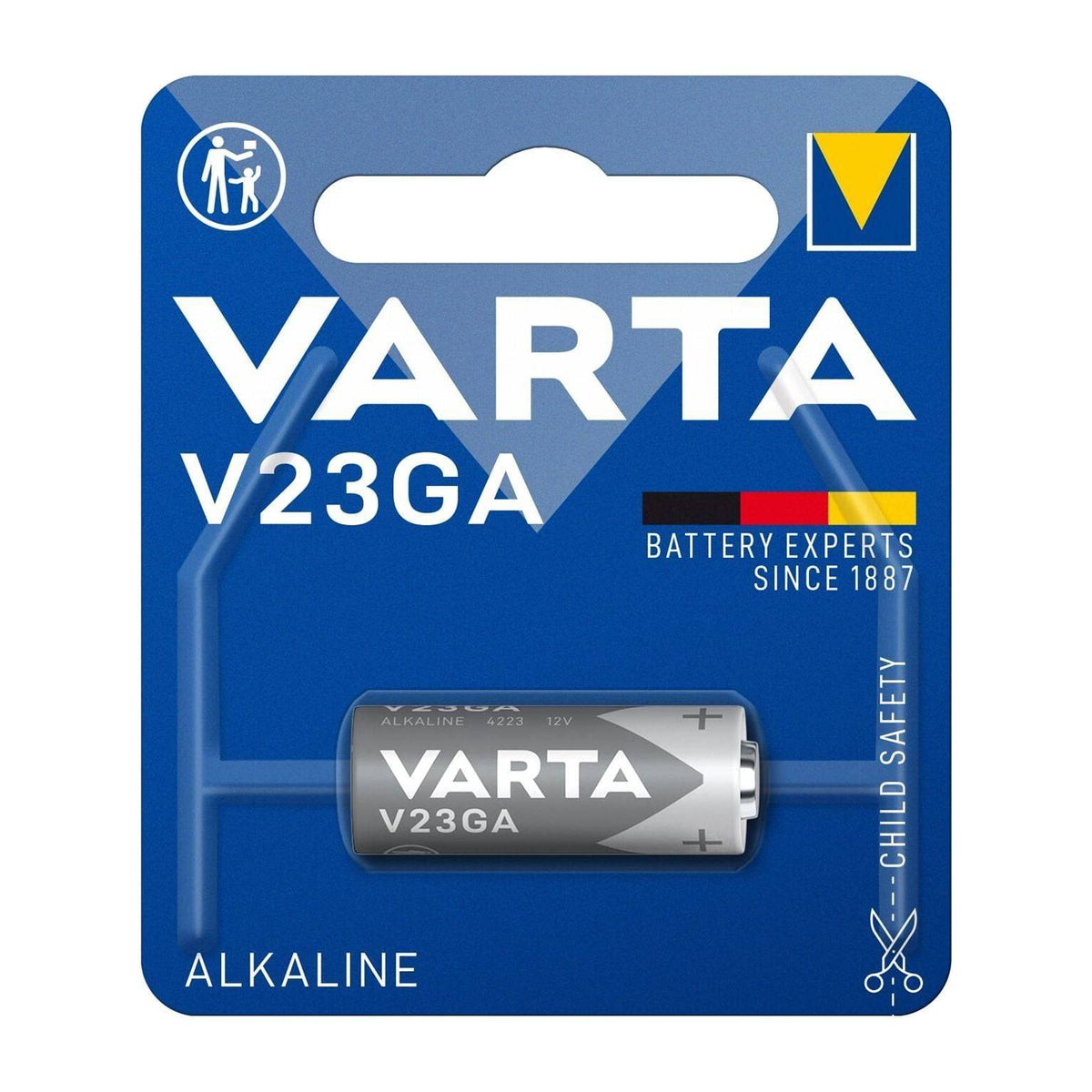 Varta V23Ga/Mn21/8Lr932/Lrv08 12V batterij met originele Varta verpakking en label, geschikt voor diverse elektronische apparaten