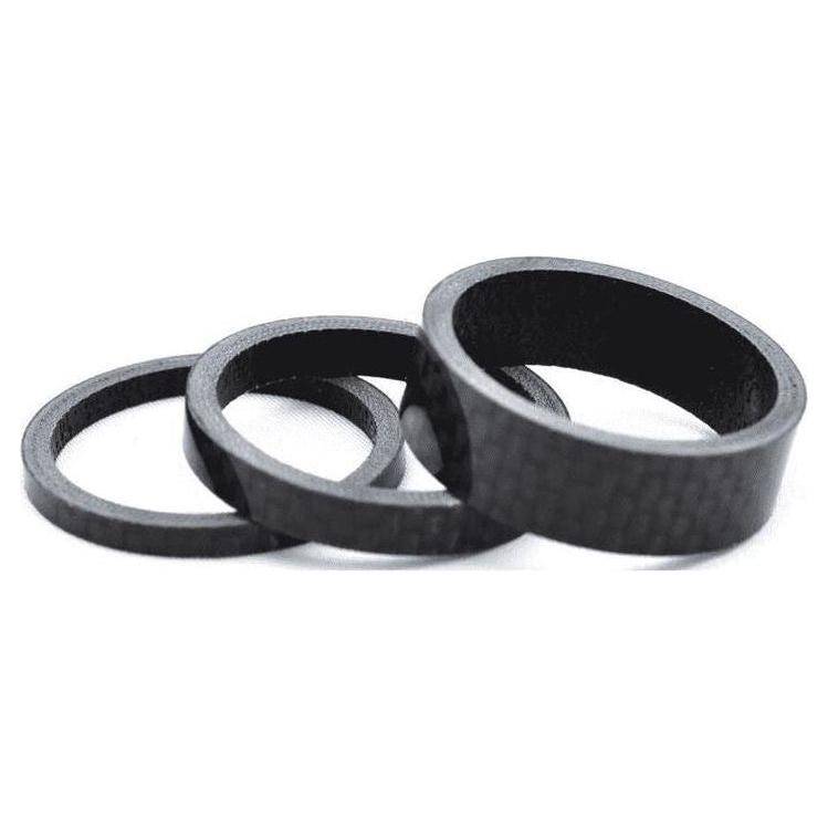 Balhoofd spacerset 1-1/8" (Ø28,6mm) 3-delig van carbon voor balhoofdonderdelen, geschikt voor fietsen.