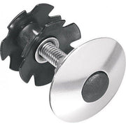 Ergotec 1-1/8" balhoofdplug met aluminium kap, geschikt voor fietsbalhoofdombouw en onderhoud.