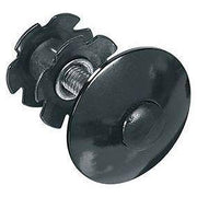 Ergotec 1-1/8 inch balhoofdplug met aluminium kap, geschikt voor fietsonderdelen en stuurpassen.