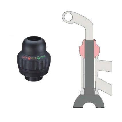 Zwart balhoofdset 1/1-8 inch Post Moderne OT-905 met stuurslot voor fiets, inclusief stuurbevestiging en bevestigingsonderdelen.