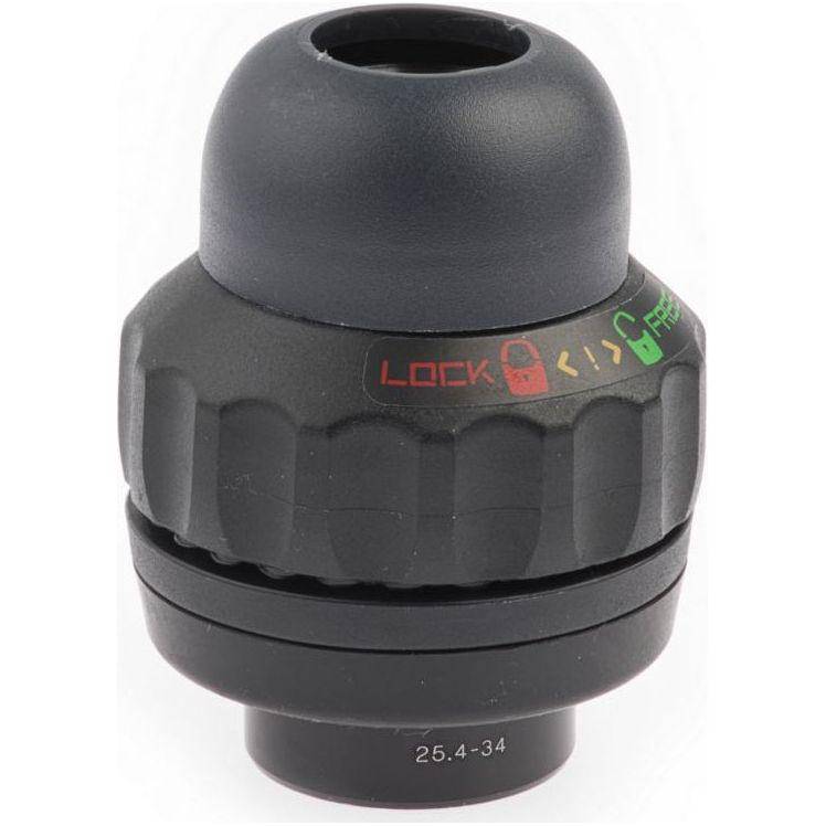 Zwarte Balhoofdset Post Moderne OT-903-42 1" met stuurslot, geschikt voor fiets- en motorframes.