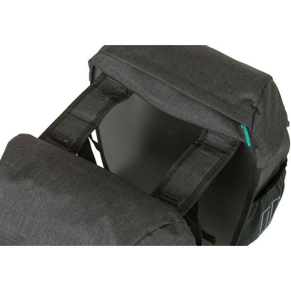 Basil Dubbele Fietstas Discovery 365D 18 Liter 30 X 15 X 31 Cm - Black Melee - Le coq wielerartikelen