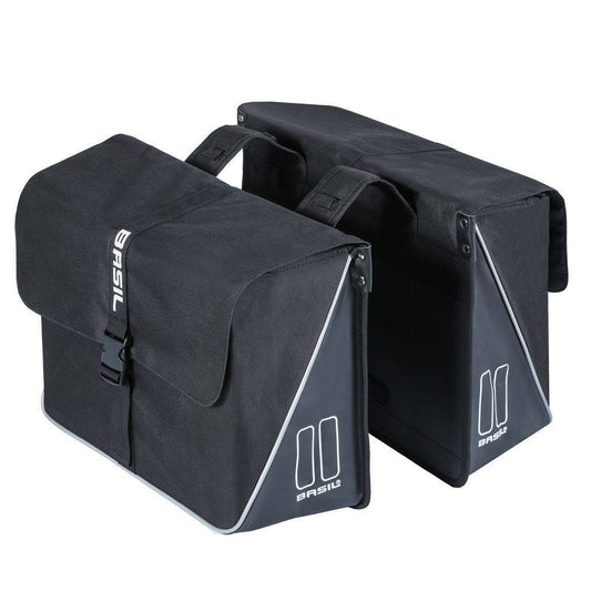 Basil Dubbele Fietstas Forte 35 Liter 41 X 15 X 34 Cm - Zwart - Le coq wielerartikelen