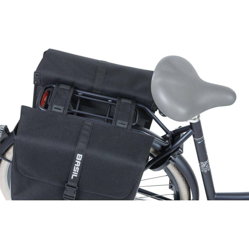 Basil Dubbele Fietstas Forte 35 Liter 41 X 15 X 34 Cm - Zwart - Le coq wielerartikelen