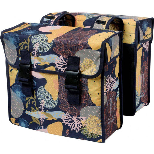 Basil Dubbele Fietstas Mara Xl Reef 35 Liter 14 X 36 X 44 Cm - Nachtblauw - Le coq wielerartikelen
