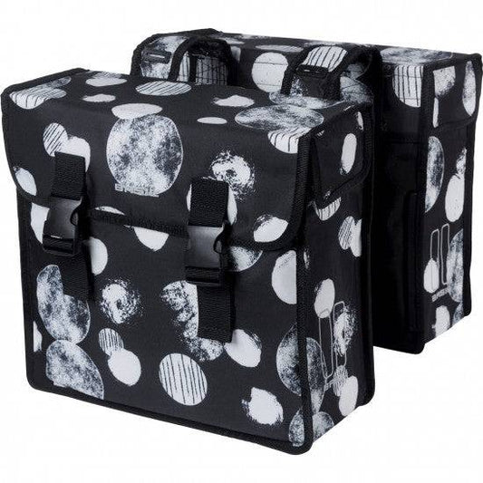 Basil Dubbele Fietstas Mara Xl Sphere 35 Liter 14 X 36 X 44 Cm - Zwart/Grijs - Le coq wielerartikelen