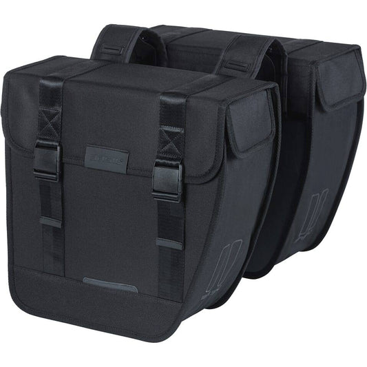 Basil Dubbele Fietstas Tour Double 28 Liter 34 X 14 X 34 Cm - Zwart - Le coq wielerartikelen