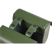 Basil Urban Load dubbele fietstas in moss groen, 48-53 liter, geschikt voor universele bagagedragers, 40x17x46 cm.