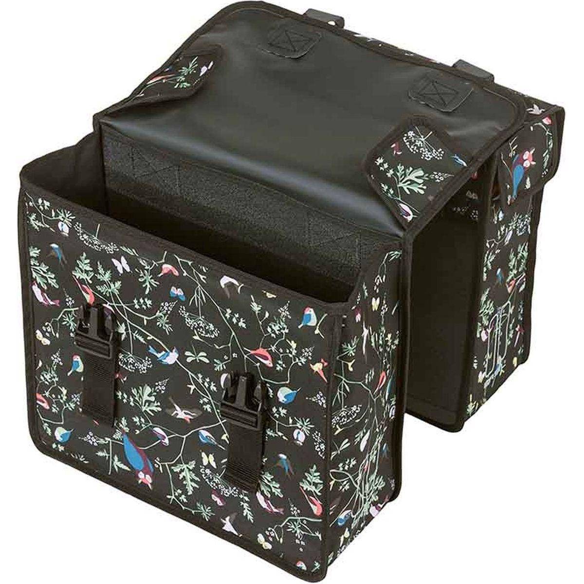Basil Dubbele Fietstas Wanderlust 35 Liter 36 X 14 X 41 Cm - Houtskool - Le coq wielerartikelen