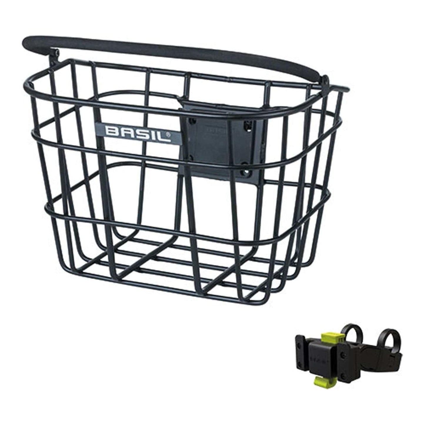 Basil Fietsmand Bremen Alu Kf Met Stuurbochthouder 28 X 37 X 26 Cm - Zwart - Le coq wielerartikelen