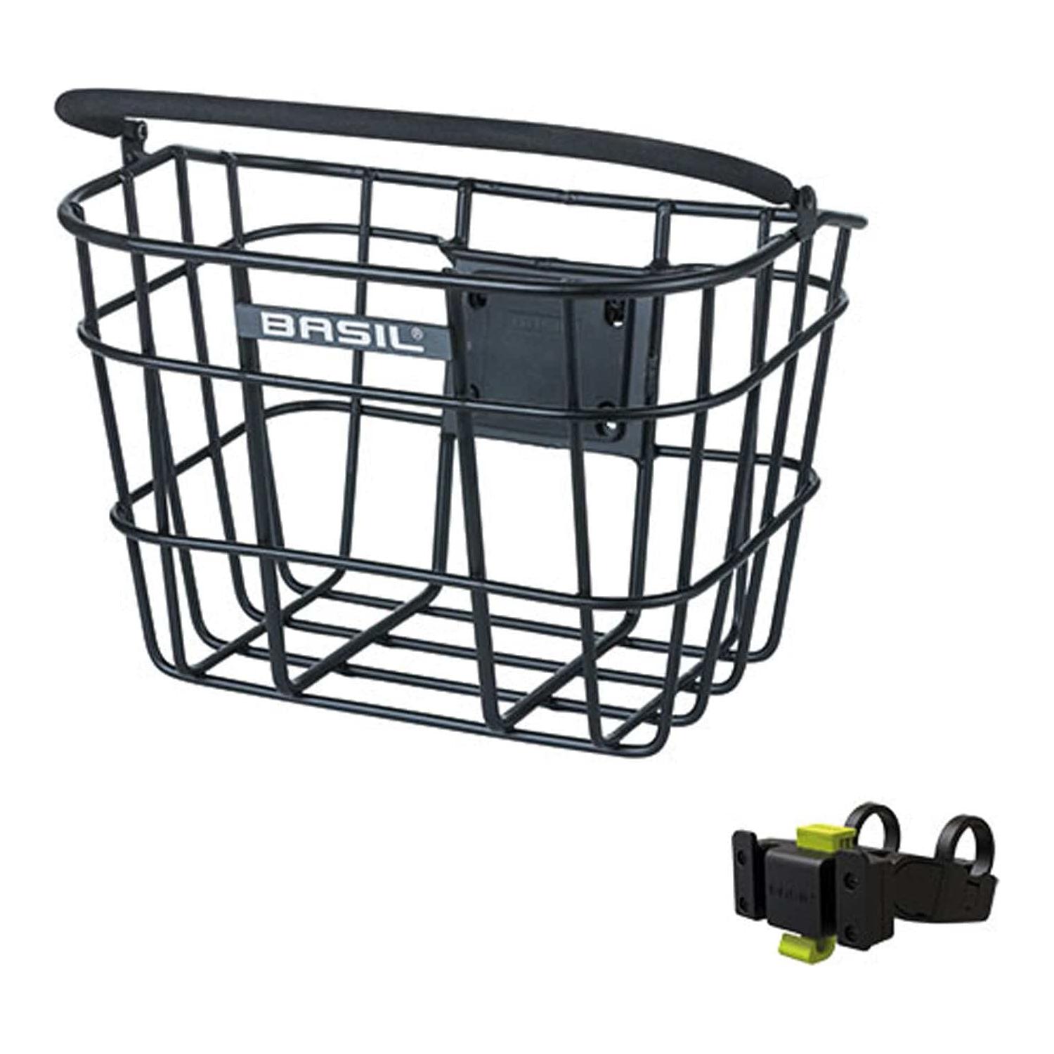 Basil Fietsmand Bremen Alu Kf Met Stuurbochthouder 28 X 37 X 26 Cm - Zwart - Le coq wielerartikelen