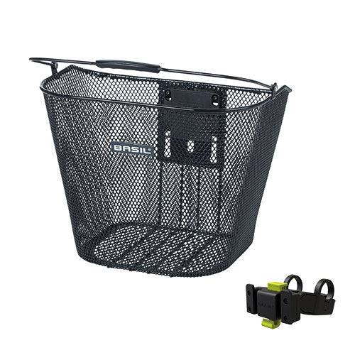 Basil Fietsmand Bremen Kf Met Stuurbochthouder 26 X 34 X 29 Cm - Zwart - Le coq wielerartikelen