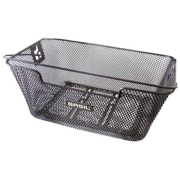 Basil Capri Flex fietsmand van fijnmazig staal, 42x33x19 cm, zwart, geschikt voor fietsaccessoires en bagage
