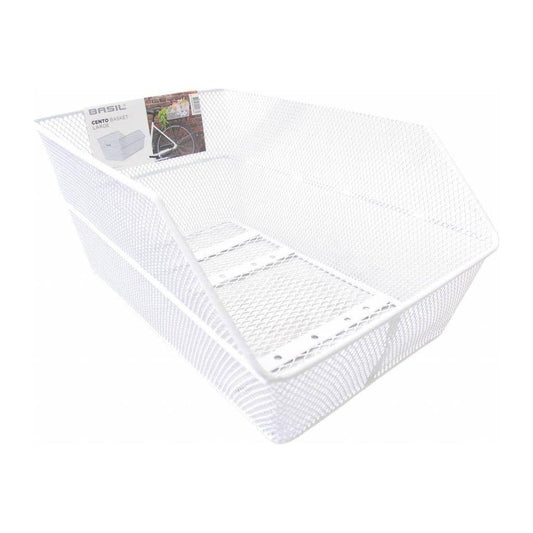Basil Fietsmand Cento 45 X 31 X 21 Cm Met Dragerbevestiging - Wit - Le coq wielerartikelen