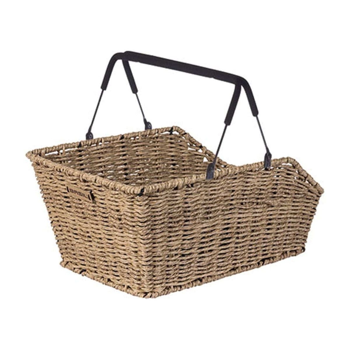 Basil Cento rieten fietsmand 47x34x26 cm in seagrass, geschikt voor fietsaccessoires en bagage, rattan look design