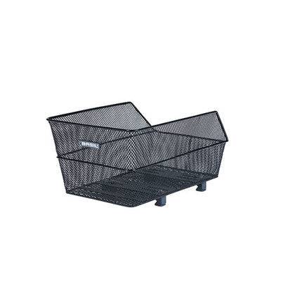 Zwarte Basil Cento WSL S fietsmand 36x26x18 cm met WSL-systeem, geschikt voor fietsaccessoires en boodschappen.