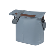 Basil City Shopper fietstas van vegan leer, 14 liter, met MIK hooks, voor fiets en stadsgebruik, zwart en stijlvol design