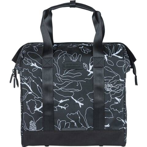 Basil Fietsshopper Grand Flower 23 Liter 34 X 19 X 35 Cm - Zwart - Le coq wielerartikelen