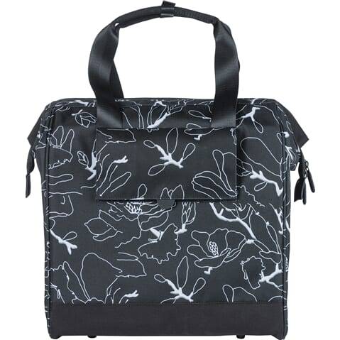 Basil Fietsshopper Grand Flower 23 Liter 34 X 19 X 35 Cm - Zwart - Le coq wielerartikelen