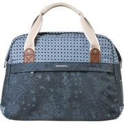 Basil Boheme Carry All fietstas enkel, 18 liter, hook-on systeem, zwart met grove textuur, geschikt voor achterop de fiets