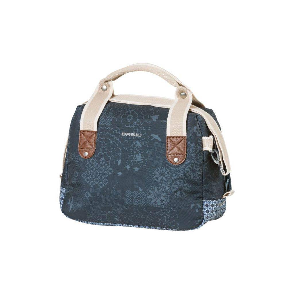 Basil Boheme City Bag 8 liter fietsstuurtas met KF-adapterplaat, 32x12x23 cm, voor stadsfiets en bagageopslag