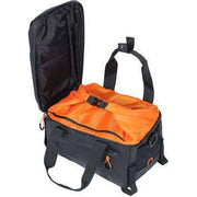 Basil Miles Trunkbag bagagedragertas van zwart-oranje tarpaulin, 7 liter, voor fietstas, met bevestigingsriemen en reflectie details