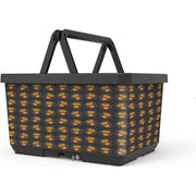 Basky Fietsmand 2.0, een stevige blauwe fietskrat voor op de fiets, geschikt voor boodschappen en accessoires.