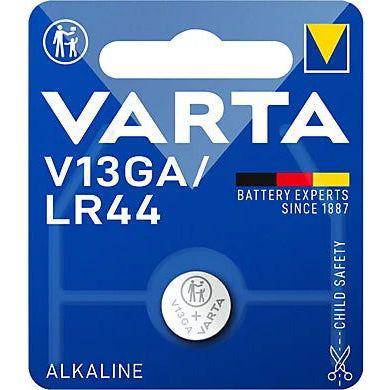 Varta Alkaline V13Gs LR44 knoopcelbatterijen van 1.5V voor elektronische apparaten, in een set van meerdere batterijen.