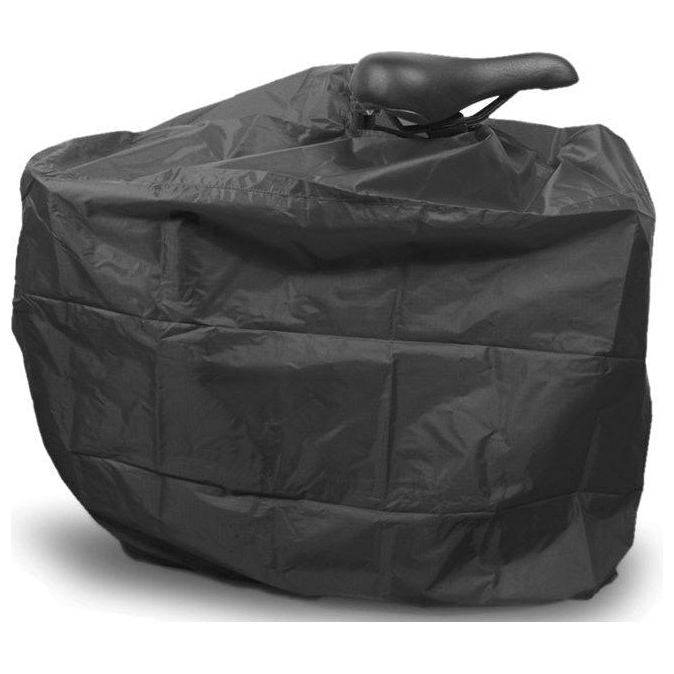 Zwarte Mirage Bike Dress beschermhoes voor 16-20 inch vouwfietsen, waterbestendig polyester, beschermt tegen vuil en weersinvloeden.