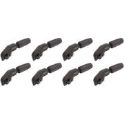 Set van 8 zwarte bevestigingen voor spatbordstang van Mirage, Ø3,2 mm, geschikt voor fietsaccessoires.