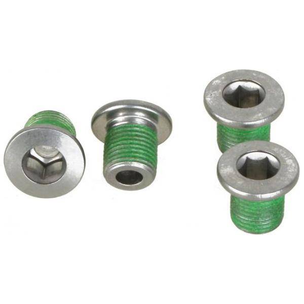 Shimano Fc-M430/390 bladboutset M8 x 8,5 mm, 4 stuks, geschikt voor binnenblad, stevige fietsonderdelen, zwart.