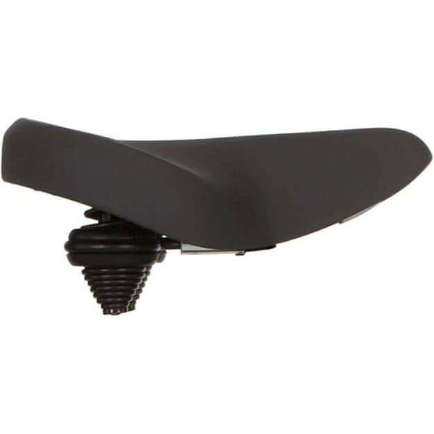 Cortina Zadel 6605 Grijs W Ribs voor stadsfietsen en e-bikes, comfortabel zadel met ribpatroon, zichtbaar vanaf de zijkant