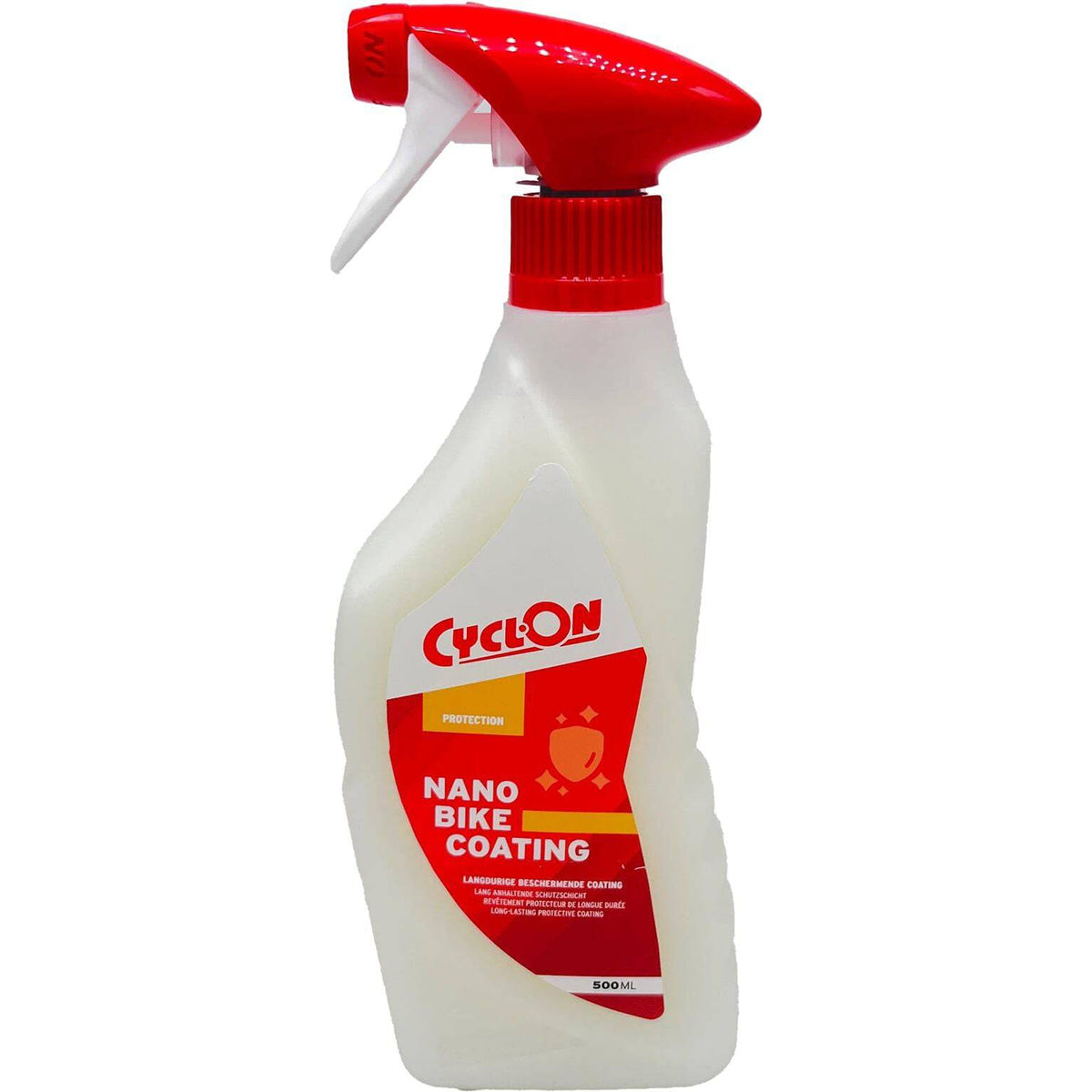 CyclOn Nano fietsbeschermingsmiddel, 500 ml, water- en vuilafstotend coating voor fietsen, beschermt tegen water en vuil.