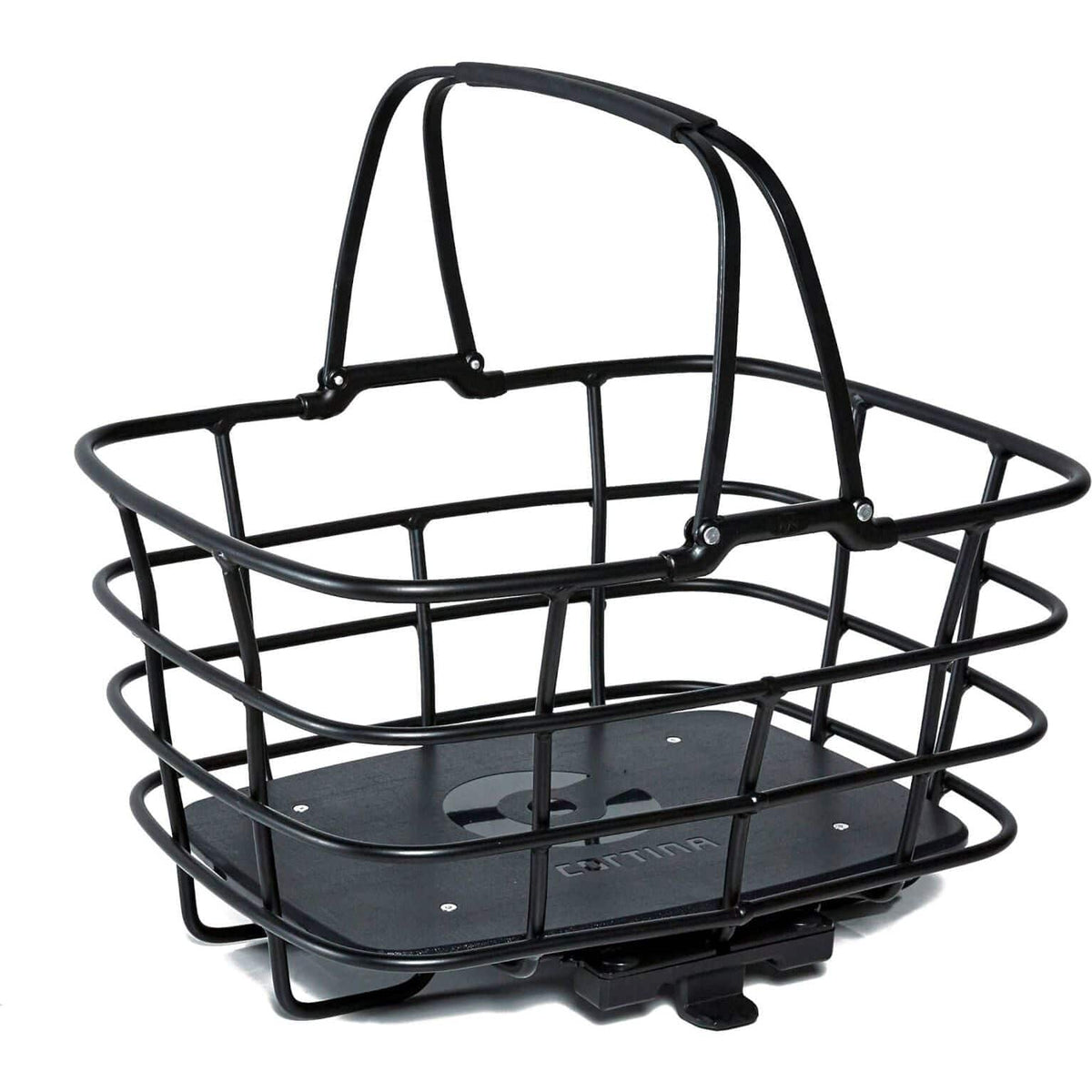 Zwarte Cortina Multimand Manchester AVS fietsmand 36L, 43x32x26 cm, geschikt voor fietsaccessoires